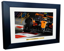 Load image into Gallery viewer, 12x8 A4 Lando Norris Grand Prix McLaren Car Autographed Signed Signature Photo Photograph Picture Frame Racing Formula 1 F1 Poster Gift 5