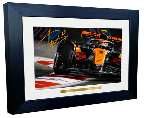 12x8 A4 Lando Norris Grand Prix McLaren Car Autographed Signed Signature Photo Photograph Picture Frame Racing Formula 1 F1 Poster Gift 5