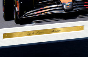12x8 A4 Lando Norris Grand Prix McLaren Car Autographed Signed Signature Photo Photograph Picture Frame Racing Formula 1 F1 Poster Gift 3