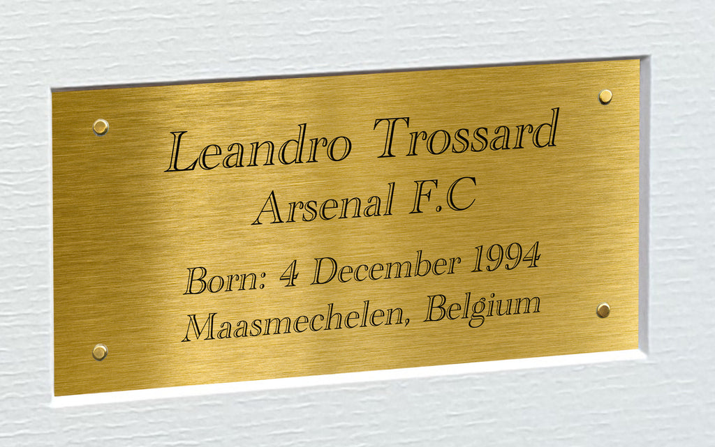 12x8 Signed Leandro Trossard Arsenal F.C Photo Photograph Picture Frame Football Soccer Poster Gift Triple Gold