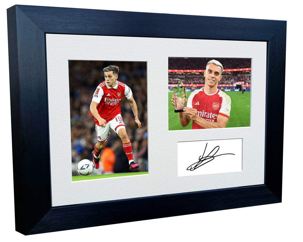 12x8 Signed Leandro Trossard Arsenal F.C Photo Photograph Picture Frame Football Soccer Poster Gift Triple