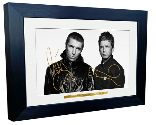 12x8 A4 Liam Gallagher Noel Gallagher Oasis Live 25 Singer Popstar Music Signed Autographed Autograph Signature Picture Frame Photograph Photo Poster Gift 2
