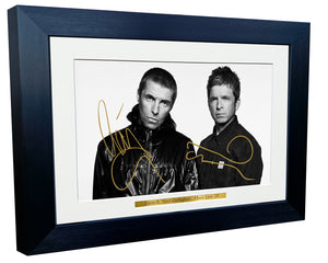 12x8 A4 Liam Gallagher Noel Gallagher Oasis Live 25 Singer Popstar Music Signed Autographed Autograph Signature Picture Frame Photograph Photo Poster Gift 2