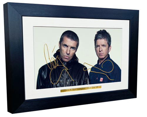 12x8 A4 Liam Gallagher Noel Gallagher Oasis Live 25 Singer Popstar Music Signed Autographed Autograph Signature Picture Frame Photograph Photo Poster Gift 1