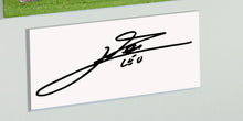 Load image into Gallery viewer, Lionel Messi Celebration With Precision Cut Logo PSG Paris Saint-Germain F.C. Signed Autographed Signature Photograph Picture Frame Football Soccer Poster Gift White Mount