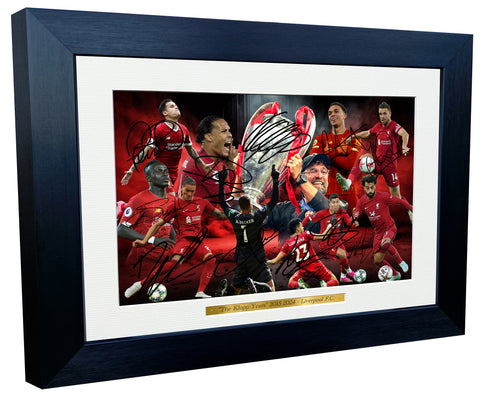 A3+ Signed Liverpool THE KLOPP YEARS Mo Salah Mane Diaz Nunez Coutinho Henderson Van Dijk Alexander-Arnold Becker Firmino Jurgen Autograph Frame Signature Autographed Photograph Picture Football Soccer