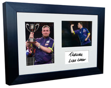 Load image into Gallery viewer, 2x8 A4 Luke Littler &quot;The Nuke&quot; Darts PDC WDF Signed Autograph Photo Photograph Picture Frame Poster Gift Triple