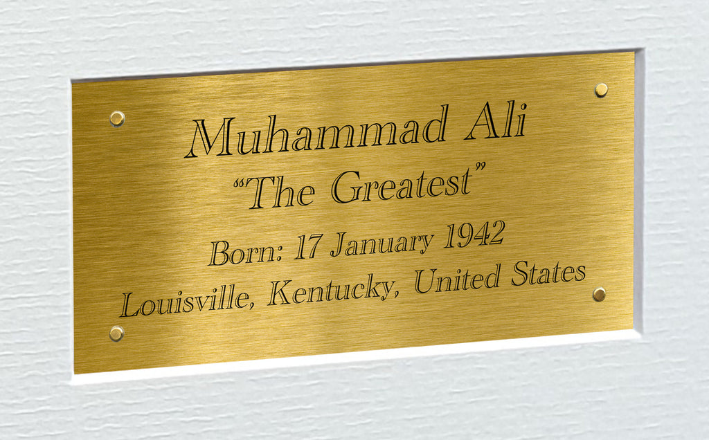 12x8 A4 Muhammad Ali "The Greatest" Autographed Signed Photo Photograph Picture Frame Boxing Poster Gift Triple Gold