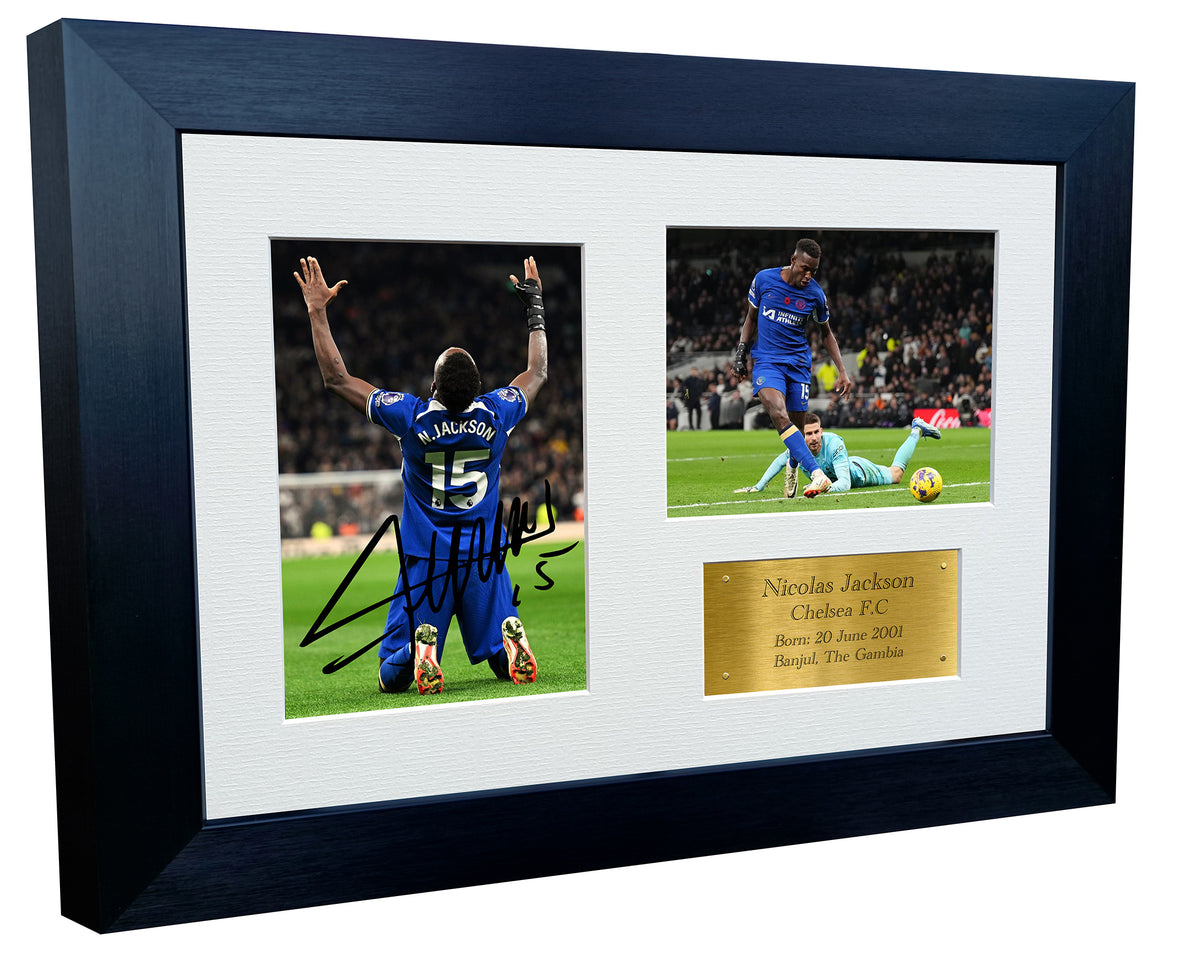 12x8 A4 Nicolas Jackson Chelsea FC Signed Autographed Photo Photograph ...
