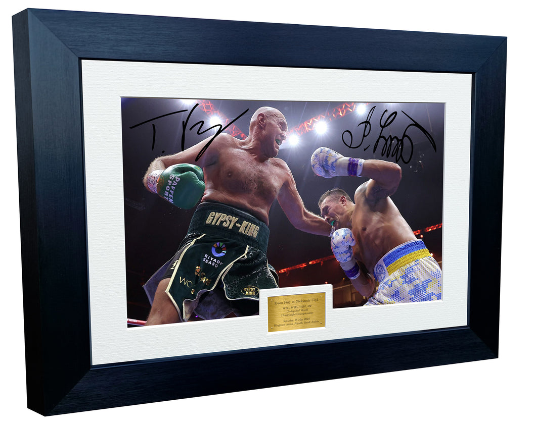 12x8 A4 Oleksandr Usyk Tyson Fury Undisputed World Heavyweight Champion Autographed Signed Signature Photo Photograph Picture Frame Boxing Poster Gift 4