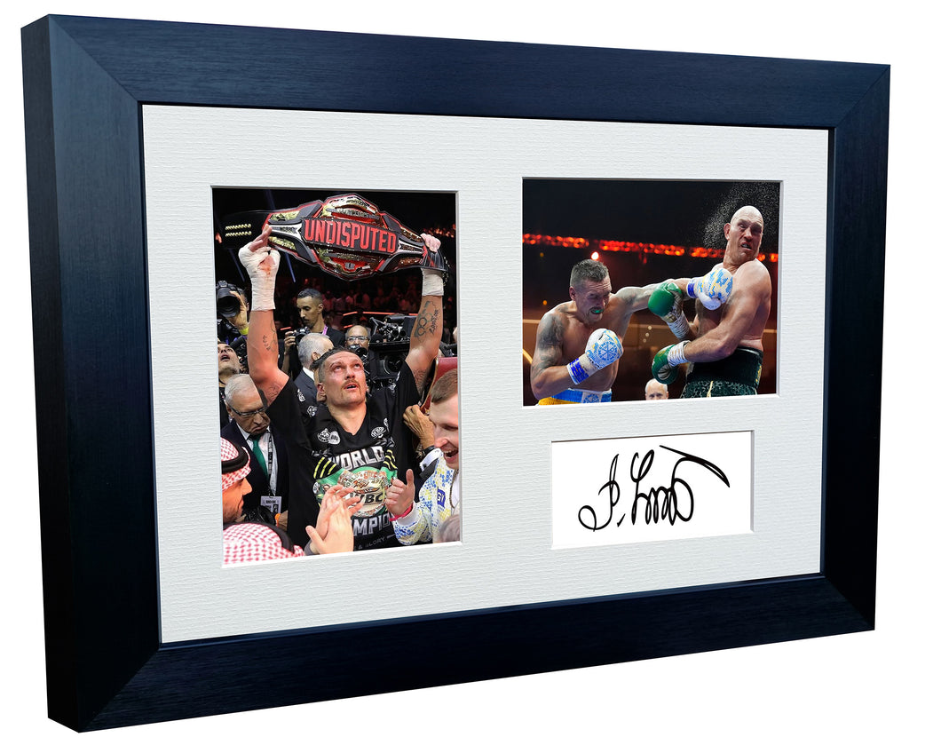12x8 A4 Oleksandr Usyk Undisputed World Heavyweight Champion Autographed Signed Signature Photo Photograph Picture Frame Boxing Poster Gift Triple 1