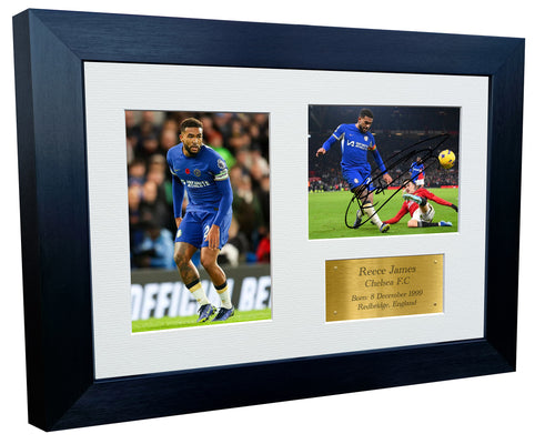 12x8 A4 Reece James Chelsea FC Signed Autographed Photo Photograph Picture Frame Poster Gift Triple G