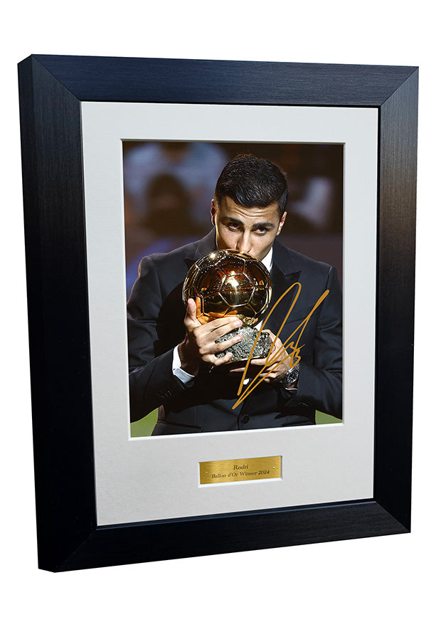 A4 12x8 Rodri Ballon d'Or Winner 2024 Manchester City Spain Football Soccer Signed Photo Photograph Picture Portrait