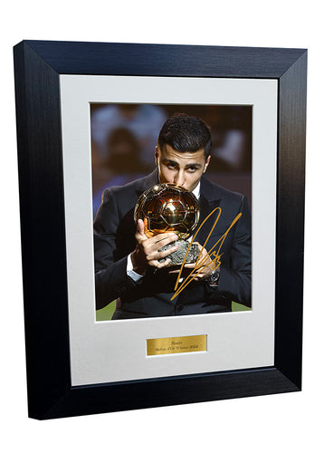 A4 12x8 Rodri Ballon d'Or Winner 2024 Manchester City Spain Football Soccer Signed Photo Photograph Picture Portrait