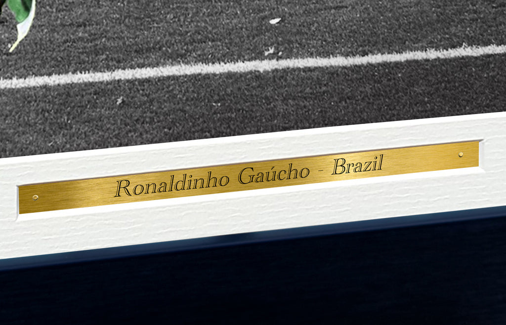 12x8 A4 Signed Ronaldinho Brazil Barcelona Autographed Autograph Signed Signature Photograph Photo Picture Frame Football Soccer Poster Gift