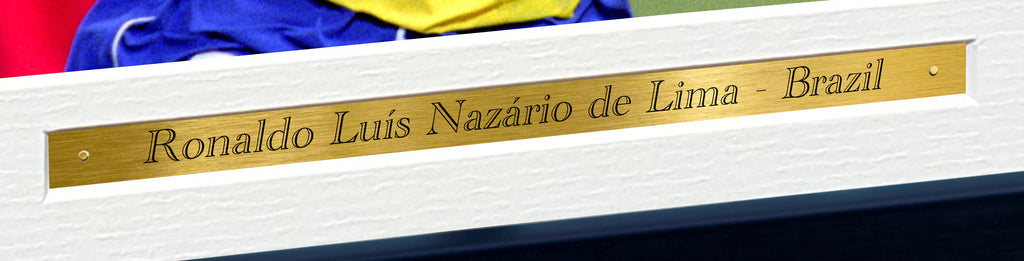 12x8 A4 Signed Ronaldo Nazário Brazil Autographed Autograph Signed Signature Photograph Photo Picture Frame Football Soccer Poster Gift GS