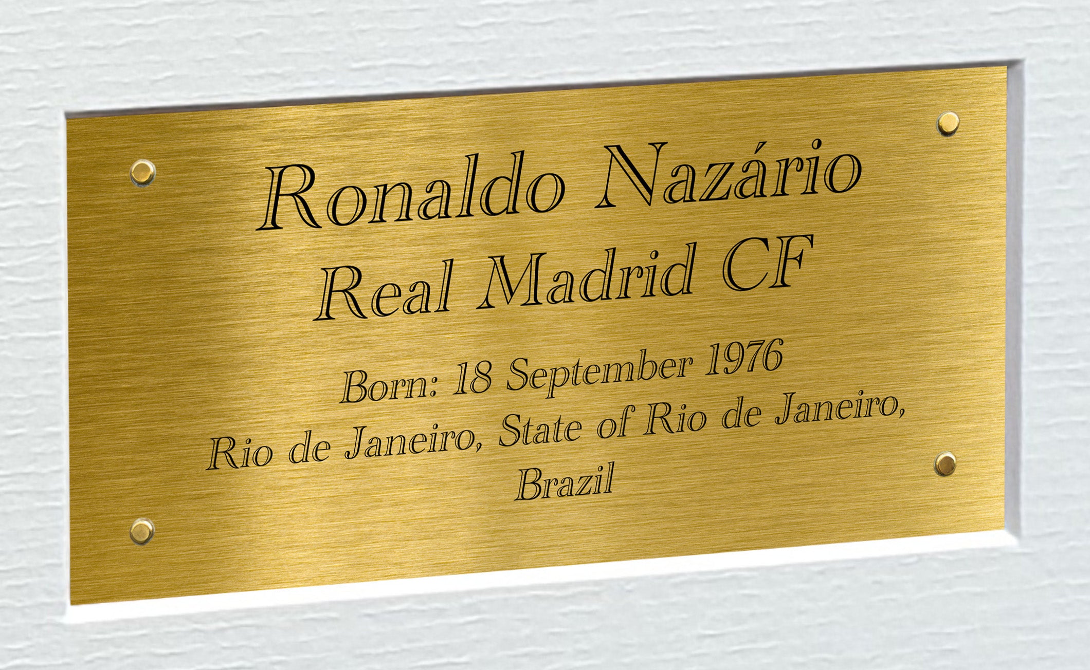 12x8 A4 Signed Ronaldo Nazário Real Madrid Autographed Autograph Signed Signature Photograph Photo Picture Frame Football Soccer Poster Gift G
