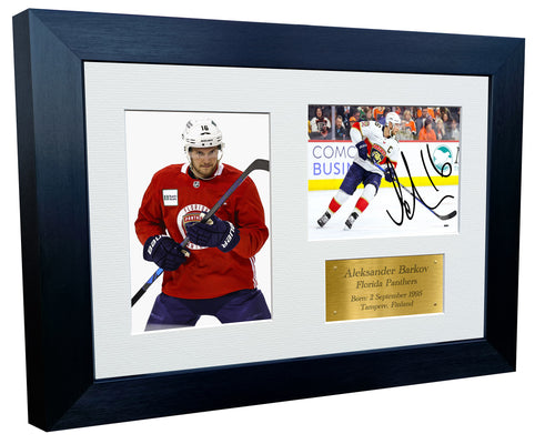 Kitbags & Lockers 12x8 A4 Aleksander Barkov Florida Panthers NHL Autographed Signed Signature Photo Photograph Picture Frame Ice Hockey Poster Gift Triple G
