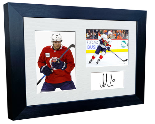 Kitbags & Lockers 12x8 A4 Aleksander Barkov Florida Panthers NHL Autographed Signed Signature Photo Photograph Picture Frame Ice Hockey Poster Gift Triple