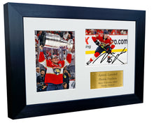 Load image into Gallery viewer, Kitbags &amp; Lockers 12x8 A4 Anton Lundell Florida Panthers Stanley Cup Winners NHL Autographed Signed Signature Photo Photograph Picture Frame Ice Hockey Poster Gift Triple G