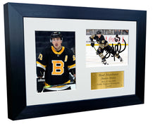 Load image into Gallery viewer, Kitbags &amp; Lockers 12x8 A4 Brad Marchand Boston Bruins NHL Autographed Signed Signature Photo Photograph Picture Frame Ice Hockey Poster Gift Triple G