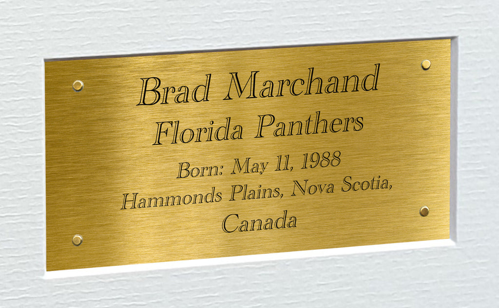 Kitbags & Lockers 12x8 A4 Brad Marchand Florida Panthers Stanley Cup Winners NHL Autographed Signed Signature Photo Photograph Picture Frame Ice Hockey Poster Gift Triple G