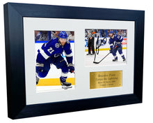 Load image into Gallery viewer, Kitbags &amp; Lockers 12x8 A4 Brayden Point Tampa Bay Lightning NHL Autographed Signed Signature Photo Photograph Picture Frame Ice Hockey Poster Gift Triple G