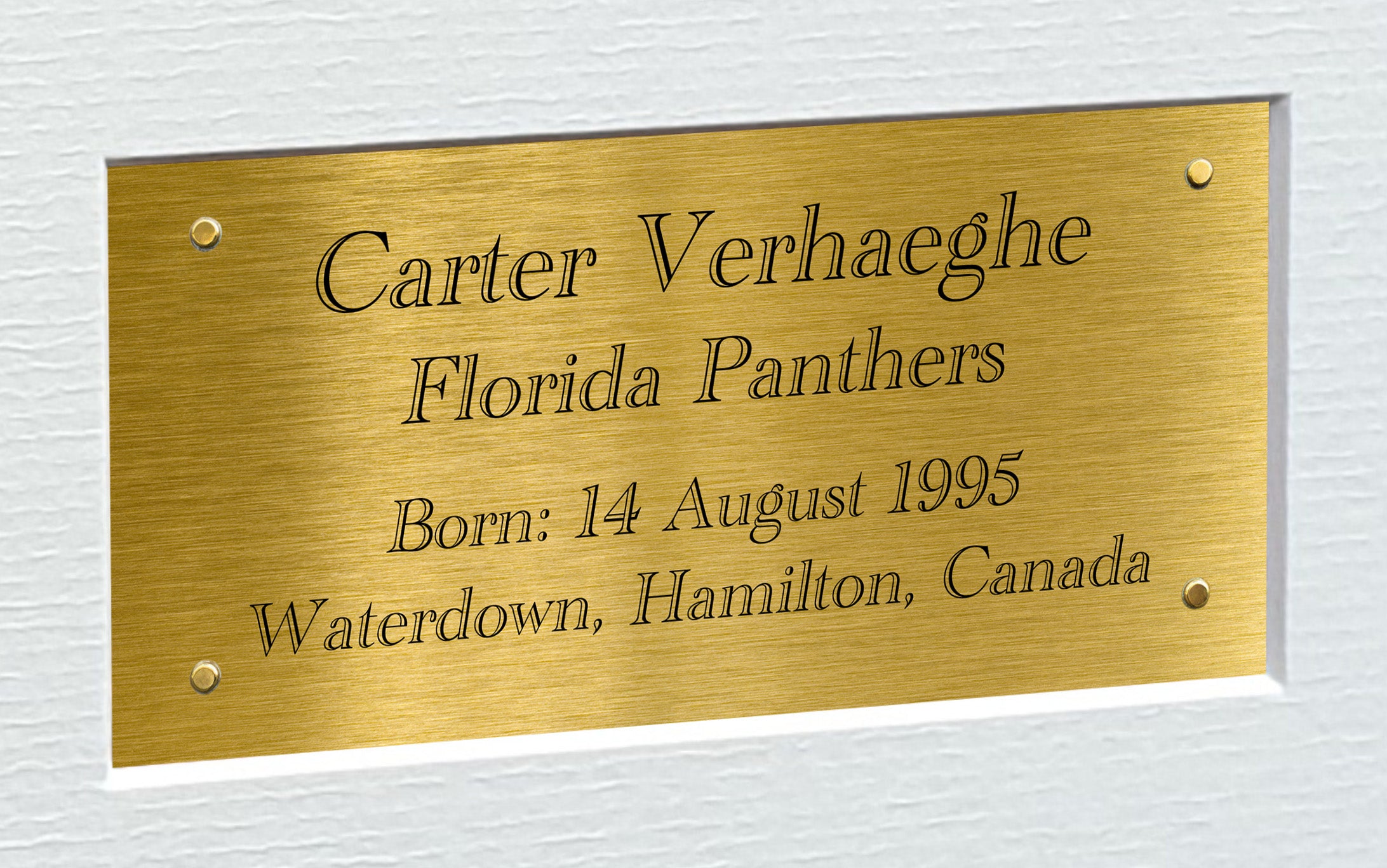 Kitbags & Lockers 12x8 A4 Carter Verhaeghe Florida Panthers NHL Autographed Signed Signature Photo Photograph Picture Frame Ice Hockey Poster Gift Triple G