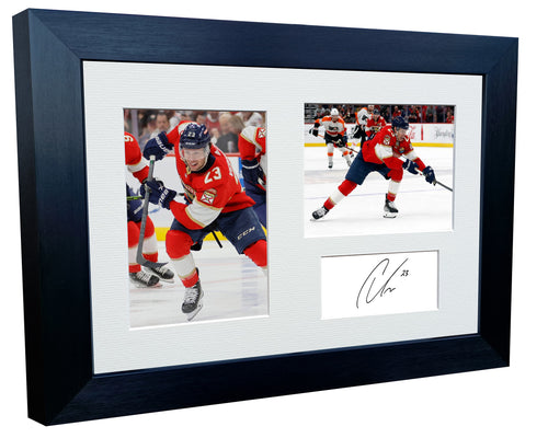 Kitbags & Lockers 12x8 A4 Carter Verhaeghe Florida Panthers NHL Autographed Signed Signature Photo Photograph Picture Frame Ice Hockey Poster Gift Triple