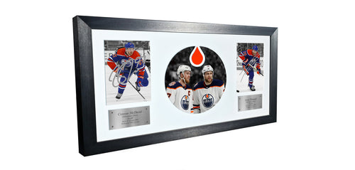 Connor McDavid Leon Draisaitl Celebration Edmonton Oilers Signed Autographed Photo Photograph Picture Frame Football Soccer Poster Gift