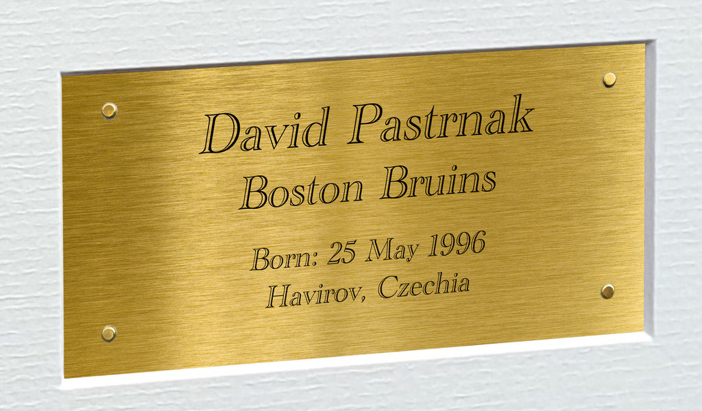 12x8 A4 David Pastrnak Boston Bruins NHL Autographed Signed Photo Photograph Picture Frame Ice Hockey Poster Gift Triple Gold