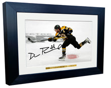 Load image into Gallery viewer, 12x8 A4 David Pastrnak Boston Bruins NHL Autographed Signed Photo Photograph Picture Frame Ice Hockey Poster Gift Triple Gold Strip