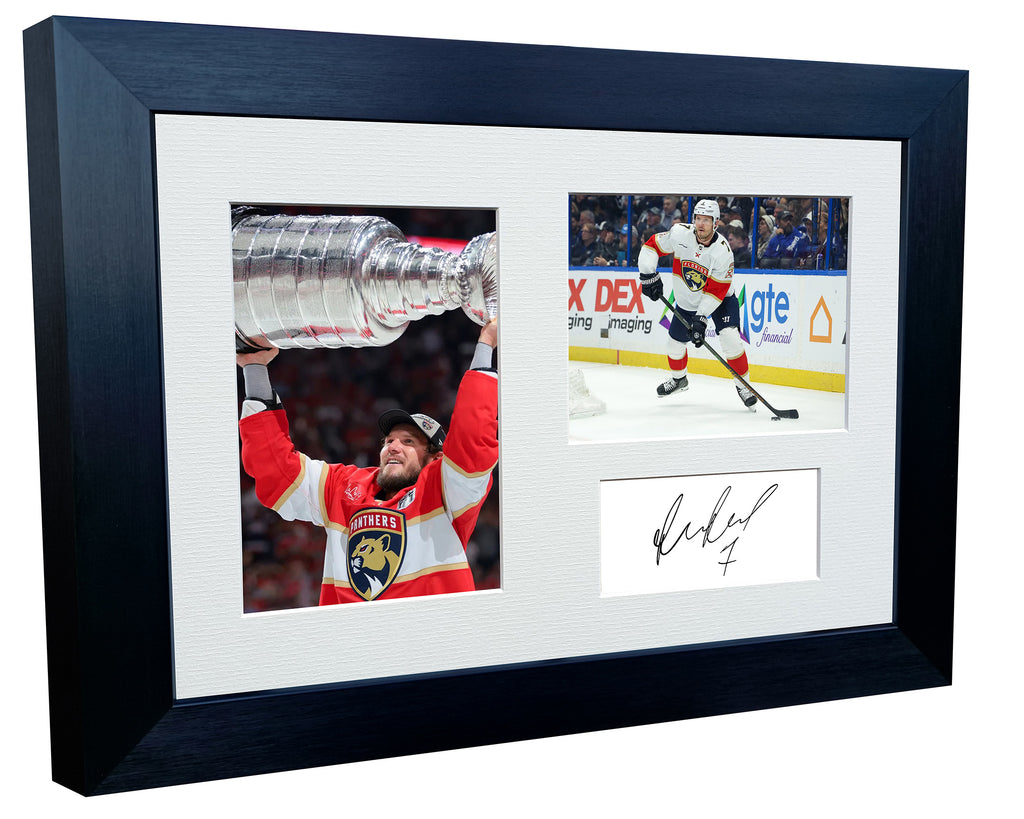 Kitbags & Lockers 12x8 A4 Dmitry Kulikov Florida Panthers Stanley Cup Winners NHL Autographed Signed Signature Photo Photograph Picture Frame Ice Hockey Poster Gift Triple