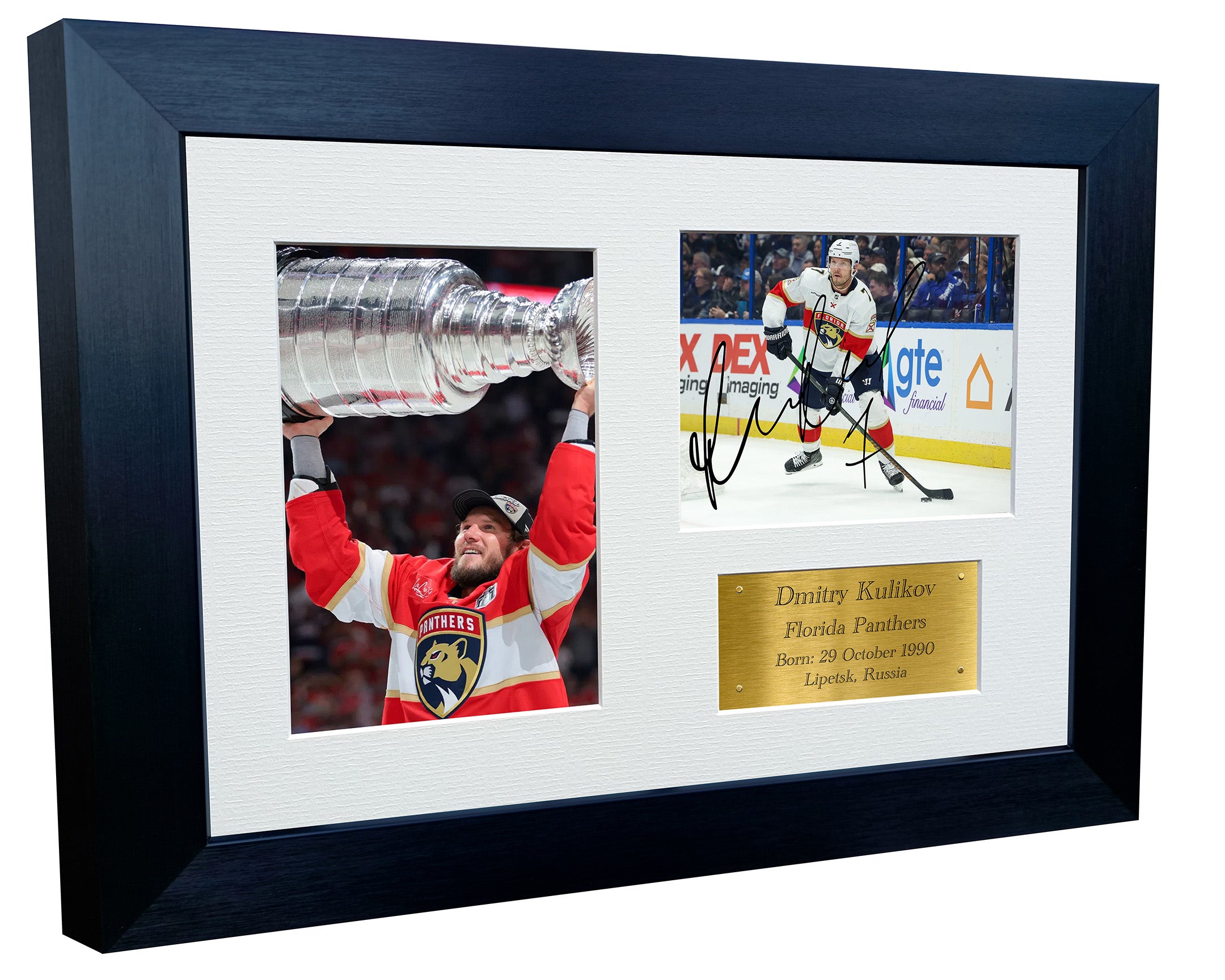 Kitbags & Lockers 12x8 A4 Dmitry Kulikov Florida Panthers Stanley Cup Winners NHL Autographed Signed Signature Photo Photograph Picture Frame Ice Hockey Poster Gift Triple G