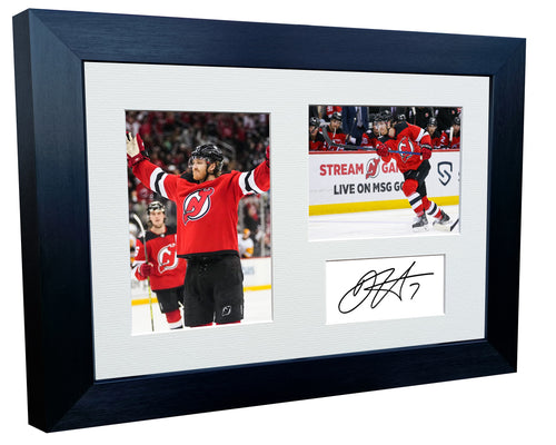 Kitbags & Lockers 12x8 A4 Dougie Hamilton New Jersey Devils NHL Autographed Signed Photo Photograph Picture Frame Ice Hockey Poster Gift Triple