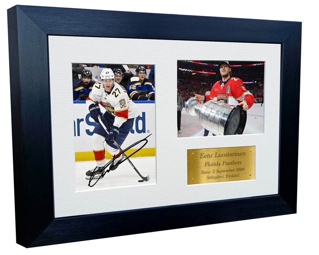 Kitbags & Lockers 12x8 A4 Eetu Luostarinen Florida Panthers Stanley Cup Winners NHL Autographed Signed Signature Photo Photograph Picture Frame Ice Hockey Poster Gift Triple G