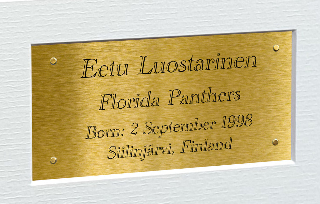 Kitbags & Lockers 12x8 A4 Eetu Luostarinen Florida Panthers Stanley Cup Winners NHL Autographed Signed Signature Photo Photograph Picture Frame Ice Hockey Poster Gift Triple G