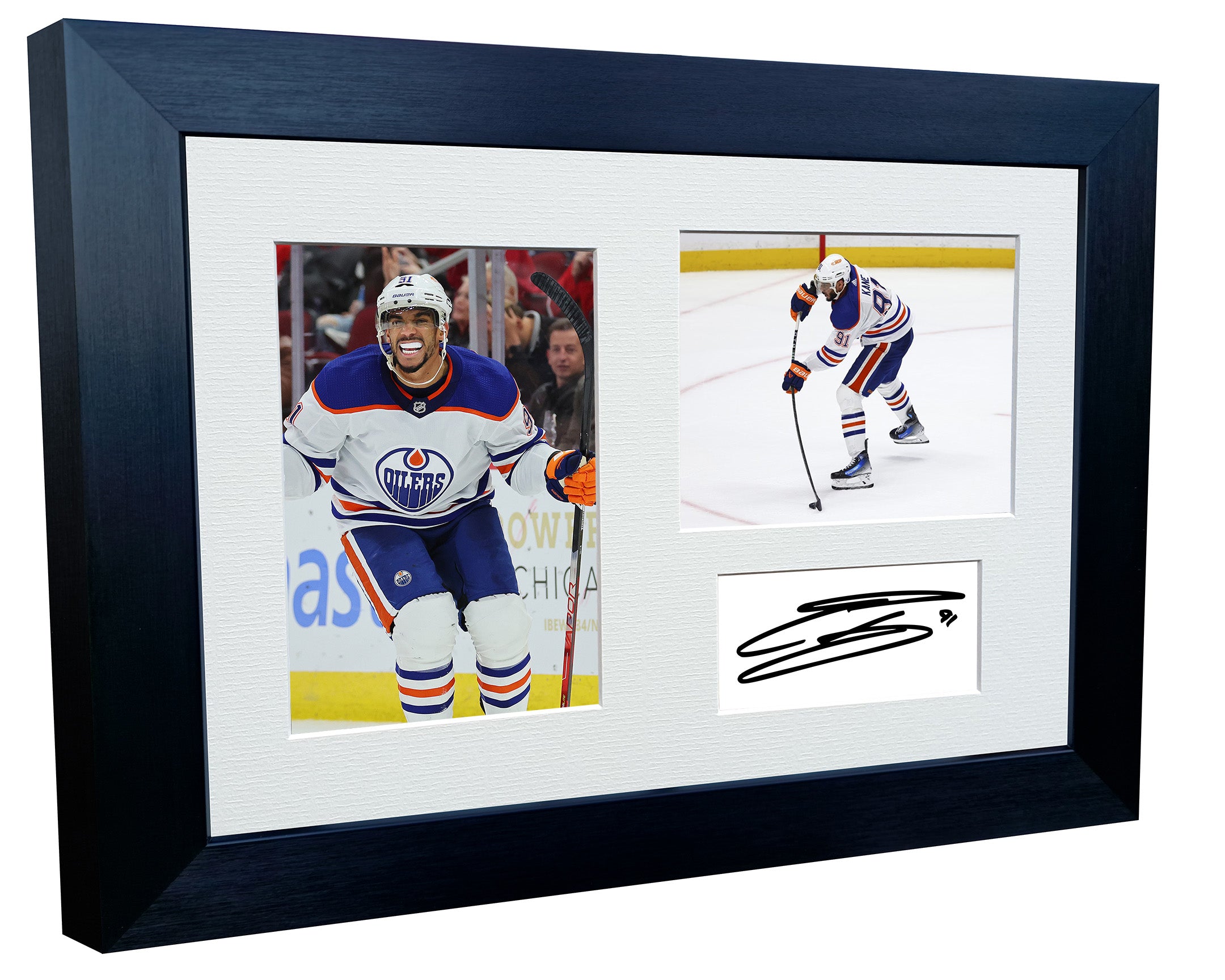 A4 Evander Kane Edmonton Oilers NHL Autographed Signed Photo Photograph Picture Frame Ice Hockey Poster Gift Triple