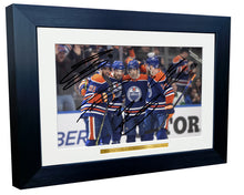 Load image into Gallery viewer, A4 Connor McDavid Mattias Ekholm Edmonton Oilers NHL Autographed Signed Photo Photograph Picture Frame Ice Hockey Poster Gift