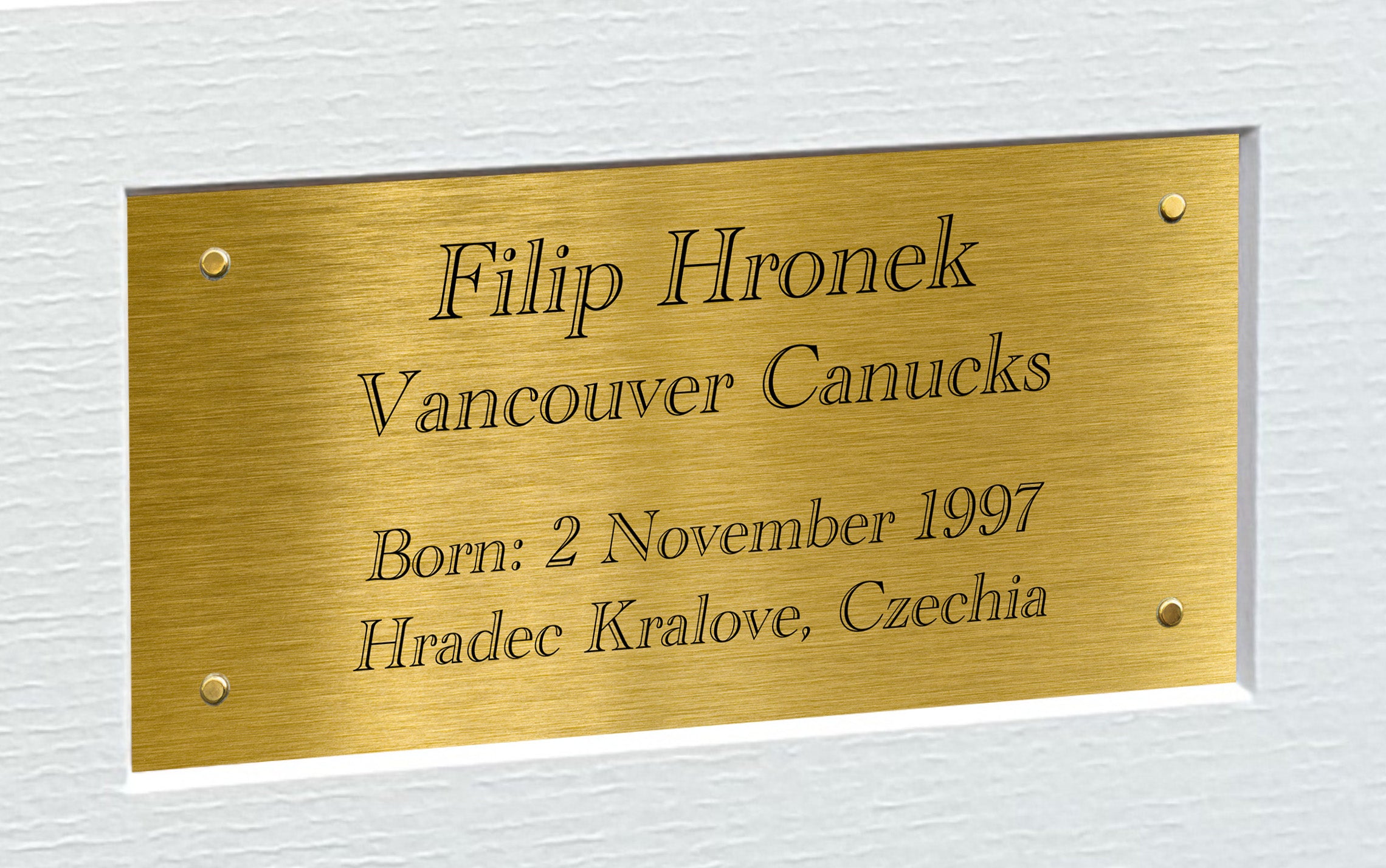 12x8 A4 Filip Hronek Vancouver Canucks NHL Autographed Signed Photo Photograph Picture Frame Ice Hockey Poster Gift Triple G