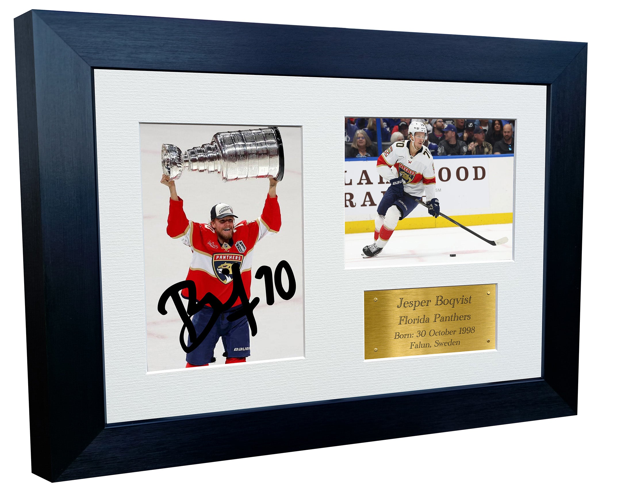 Kitbags & Lockers 12x8 A4 Jesper Boqvist Florida Panthers Stanley Cup Winners NHL Autographed Signed Signature Photo Photograph Picture Frame Ice Hockey Poster Gift Triple G