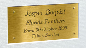Kitbags & Lockers 12x8 A4 Jesper Boqvist Florida Panthers Stanley Cup Winners NHL Autographed Signed Signature Photo Photograph Picture Frame Ice Hockey Poster Gift Triple G
