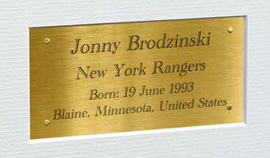 12x8 A4 Jonny Brodzinski New York Rangers NHL Autographed Signed Photo Photograph Picture Frame Ice Hockey Poster Gift Triple G