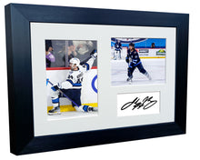 Load image into Gallery viewer, Kitbags &amp; Lockers 12x8 A4 Josh Morrissey Winnipeg Jets NHL Autographed Signed Signature Photo Photograph Picture Frame Ice Hockey Poster Gift Triple