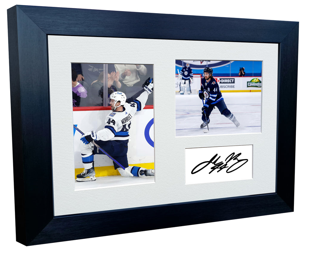 Kitbags & Lockers 12x8 A4 Josh Morrissey Winnipeg Jets NHL Autographed Signed Signature Photo Photograph Picture Frame Ice Hockey Poster Gift Triple