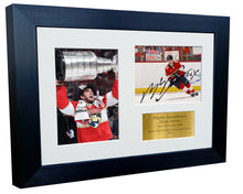 Load image into Gallery viewer, Kitbags &amp; Lockers 12x8 A4 Mackie Samoskevich Florida Panthers Stanley Cup Winners NHL Autographed Signed Signature Photo Photograph Picture Frame Ice Hockey Poster Gift Triple G