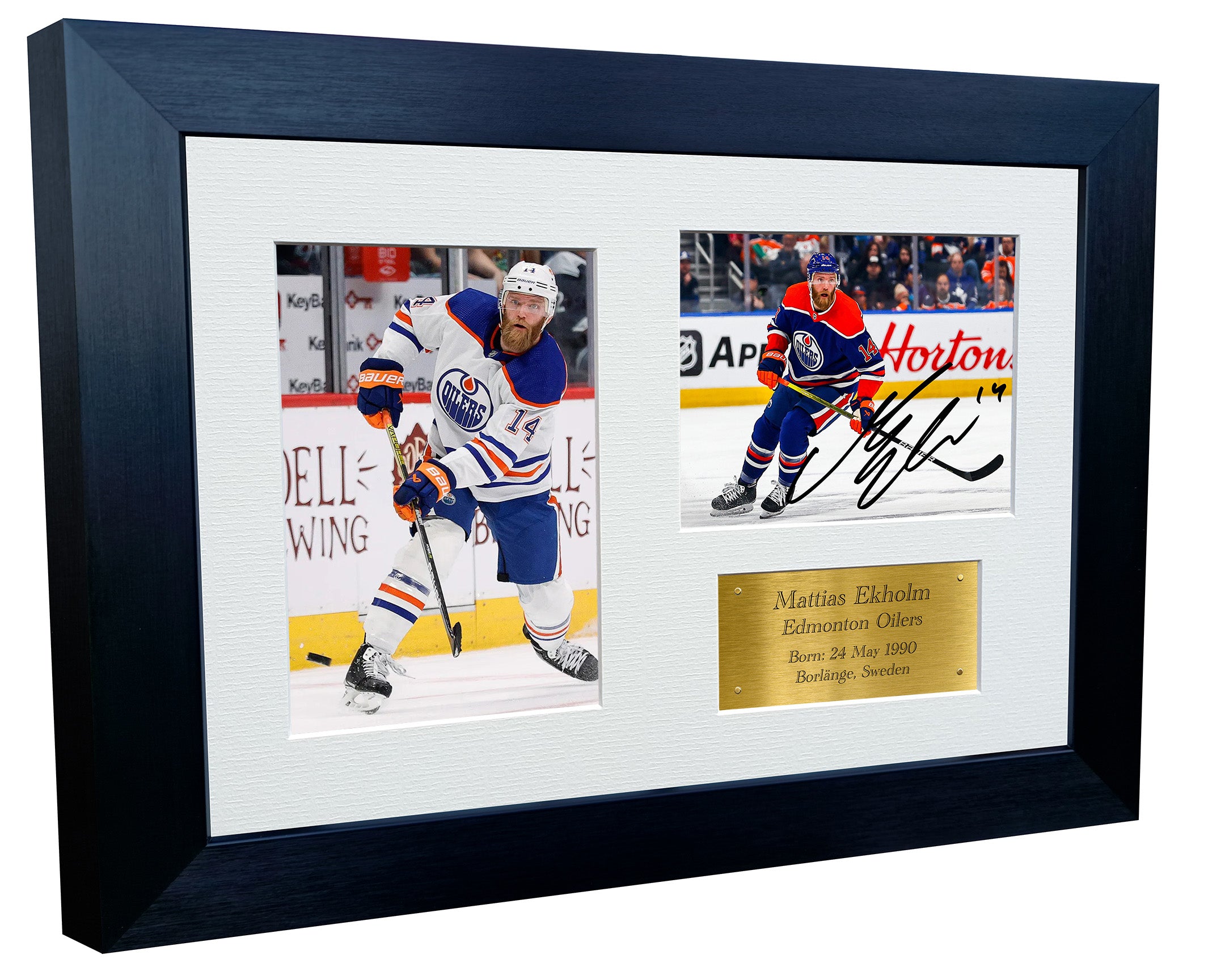 A4 Mattias Ekholm Edmonton Oilers NHL Autographed Signed Photo Photograph Picture Frame Ice Hockey Poster Gift Triple G