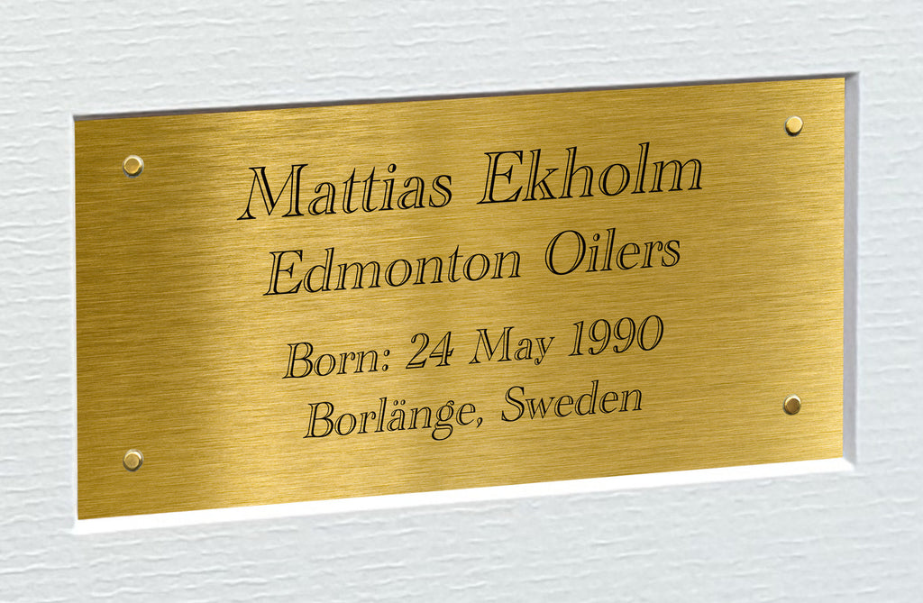A4 Mattias Ekholm Edmonton Oilers NHL Autographed Signed Photo Photograph Picture Frame Ice Hockey Poster Gift Triple G