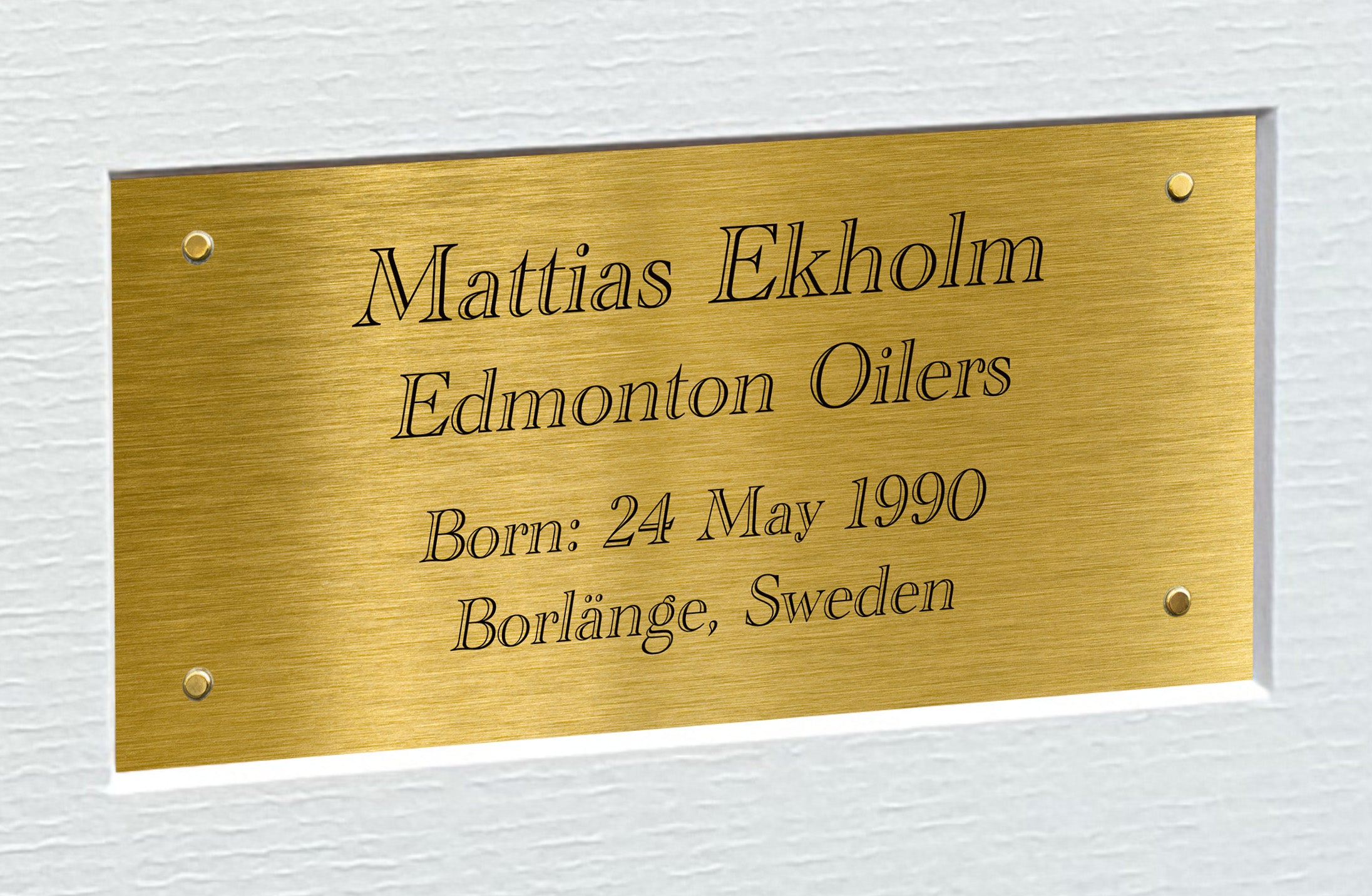 A4 Mattias Ekholm Edmonton Oilers NHL Autographed Signed Photo Photograph Picture Frame Ice Hockey Poster Gift Triple G