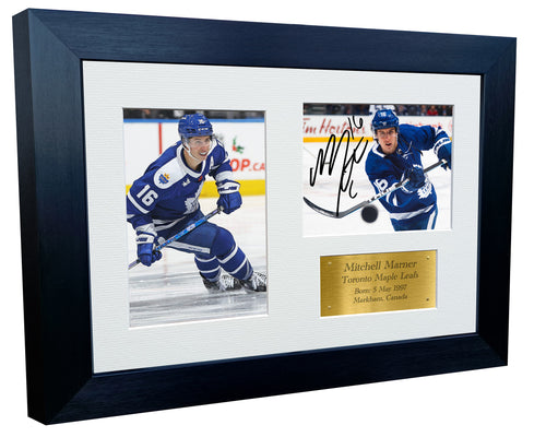 Kitbags & Lockers 12x8 A4 Mitchell Marner Toronto Maple Leafs NHL Autographed Signed Photo Photograph Picture Frame Ice Hockey Poster Gift Triple G